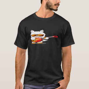 Llama Banjo Süßes Alpaka Musikinstrument T-Shirt