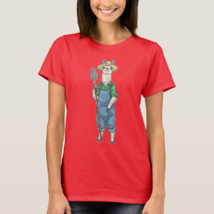Llama Bauer Heugabel Farm T-Shirt