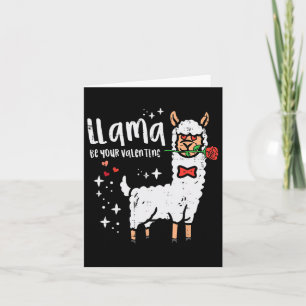 Llama be your Valentine Alpaca Men Boys Kinder Jug Karte