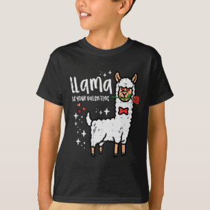 Llama be your Valentine Alpaca Men Boys Kinder Jug T-Shirt