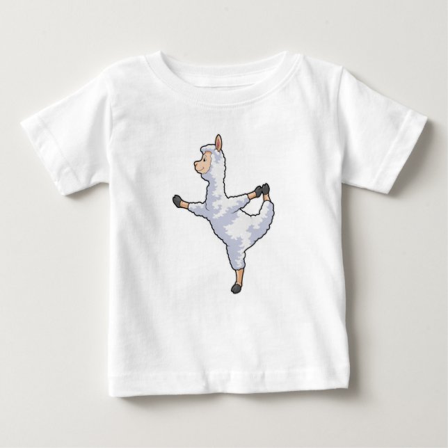 Llama bei der Yoga-Fitness Baby T-shirt (Vorderseite)
