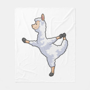 Llama bei der Yoga-Fitness Fleecedecke