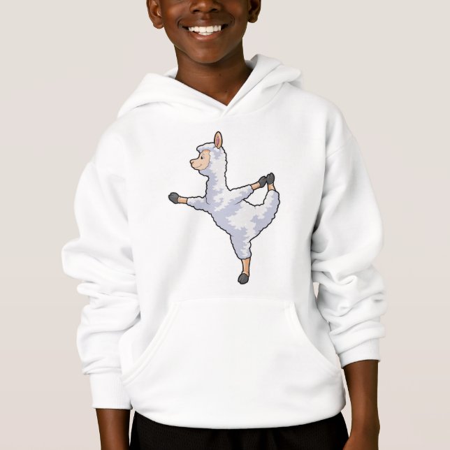 Llama bei der Yoga-Fitness Hoodie (Vorderseite)