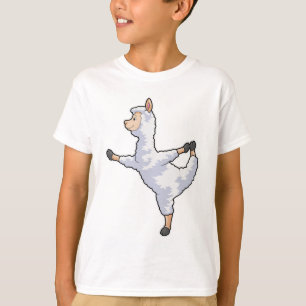 Llama bei der Yoga-Fitness T-Shirt