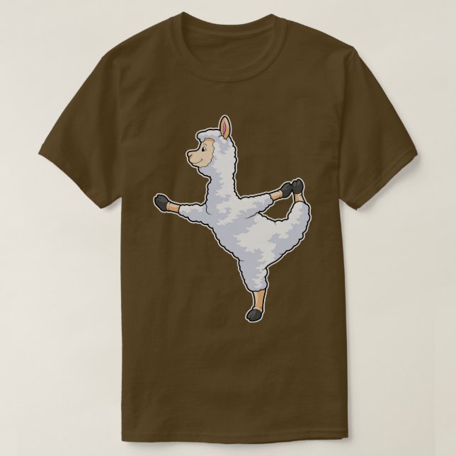 Llama bei der Yoga-Fitness T-Shirt (Design vorne)