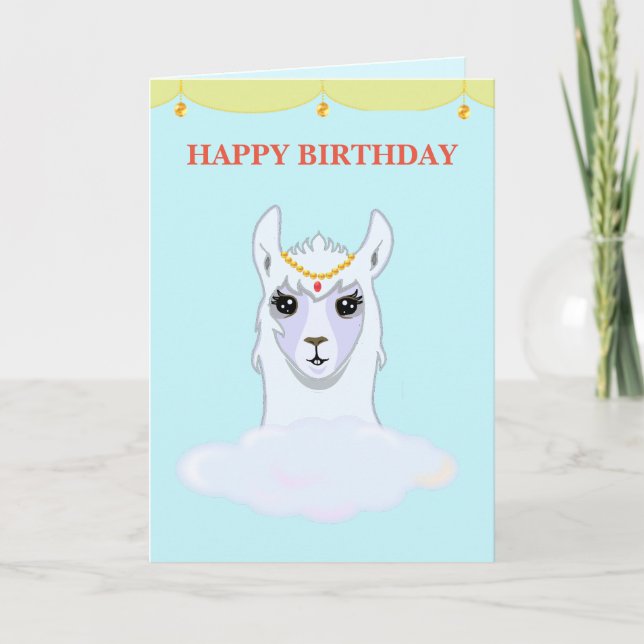 Llama Birthday Card Karte (Vorderseite)