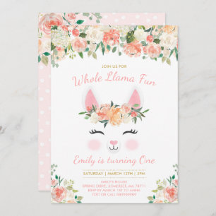 Llama Birthday Einladung Ganzes Llama Fun Party