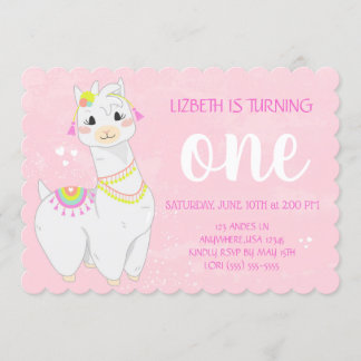 Llama Birthday Einladungen | Fiesta Theme