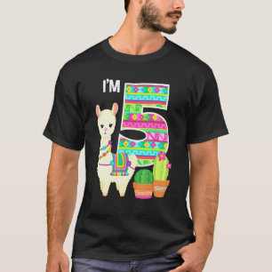 Llama Birthday Ich bin 5 Farm Llama Thema 5. Gebur T-Shirt