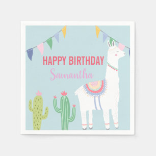 Llama Birthday Party Niedlich Fiesta Cactus succul Serviette