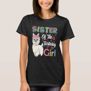 Llama Birthday Schwester des Geburtstagsmädchens F T-Shirt