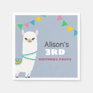 Llama Birthday Serviette
