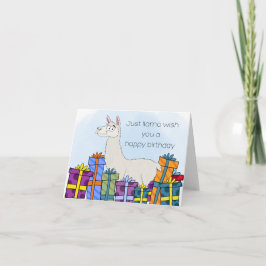 Llama Birthday wünscht Karte