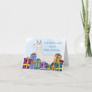 Llama Birthday wünscht Karte