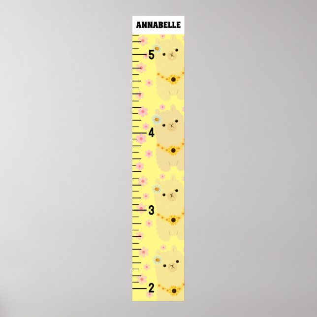 Llama Blume Power Growth Chart Poster (Vorne)