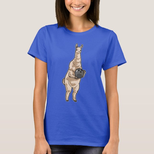 Llama Bowling Bowling T-Shirt (Vorderseite)