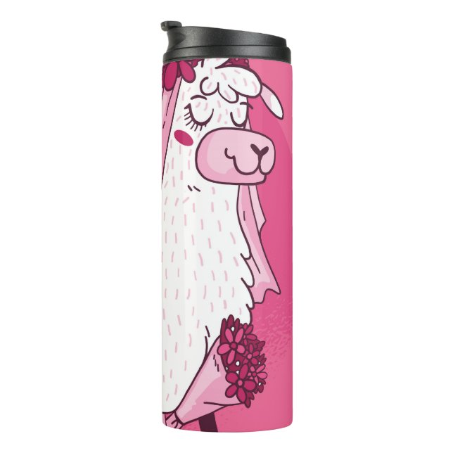 Llama-Braut Thermosbecher (Nach rechts gedreht)