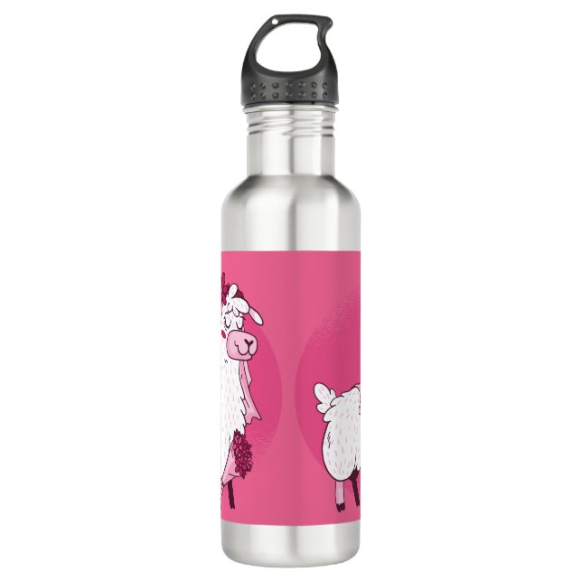 Llama Bride Edelstahlflasche (Vorderseite)