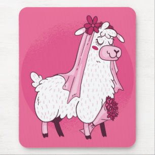 Llama Bride Mousepad