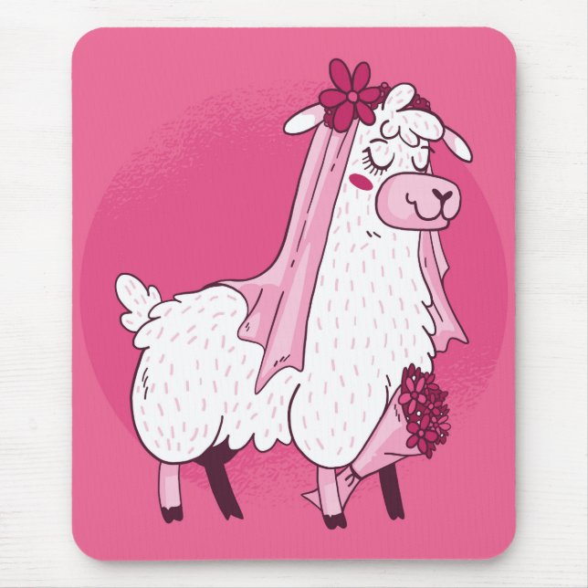 Llama Bride Mousepad (Vorne)