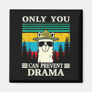 Llama Camping nur Sie können Drama Vintag C Magnet