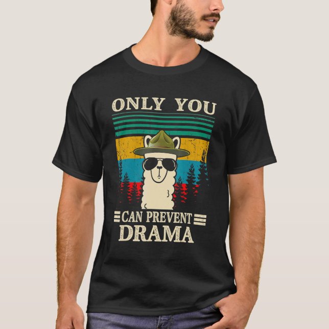 Llama Camping nur Sie können verhindern, dass Dram T-Shirt (Vorderseite)
