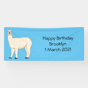 Llama cartoon banner