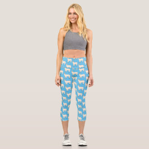 Llama cartoon capri leggings