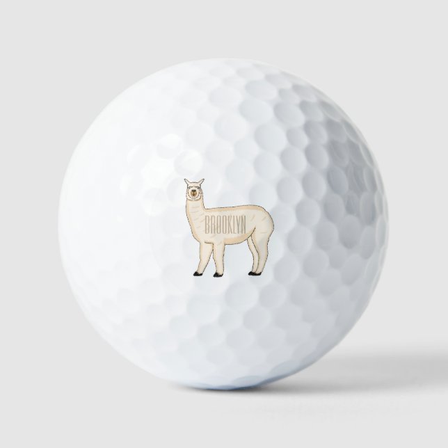 Llama cartoon golfball (Vorderseite)