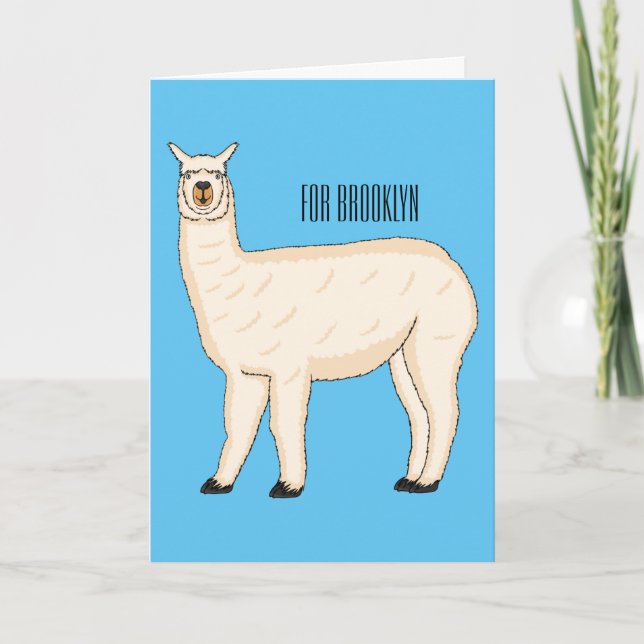 Llama cartoon illustration   karte (Vorderseite)