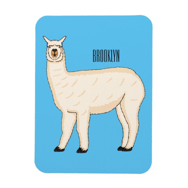 Llama cartoon magnet (Vertikal)