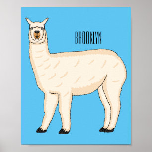Llama cartoon poster