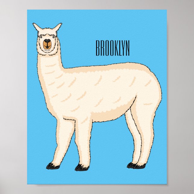 Llama cartoon poster (Vorne)