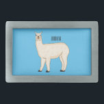 Llama cartoon rechteckige gürtelschnalle<br><div class="desc">Llama cartoon</div>