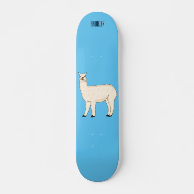 Llama cartoon skateboard (Vorne)