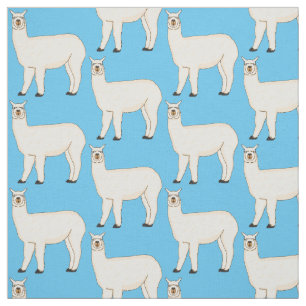 Llama cartoon stoff
