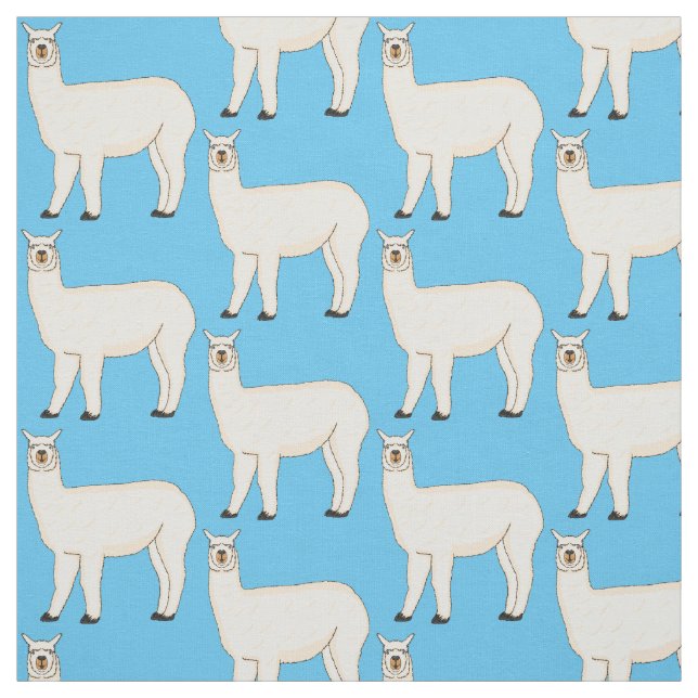 Llama cartoon stoff (Muster)