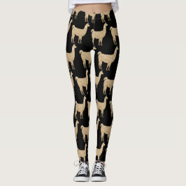 Llama Champagne Gold Glitzer Glitzern Leggings