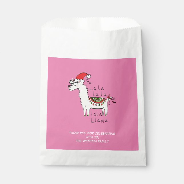 Llama Christmas Kids Niedlich Funny Geschenktütchen (Vorderseite)