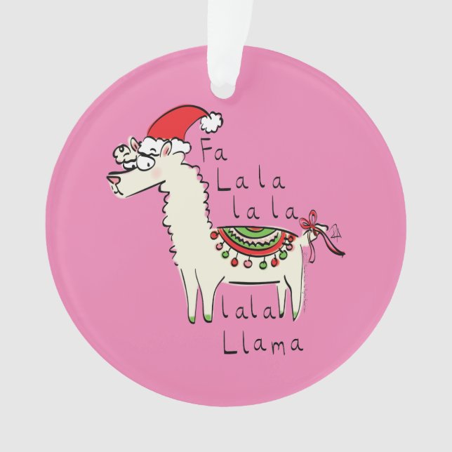 Llama Christmas Kids Niedlich Funny Ornament (Vorderseite)