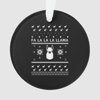 Llama Christmas Sweater Shirt Ornament