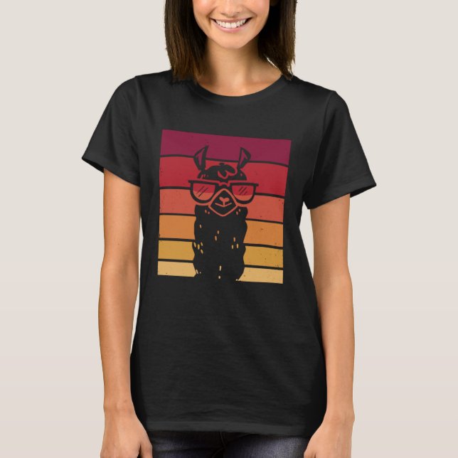 Llama Coole Funny Animals T-Shirt (Vorderseite)