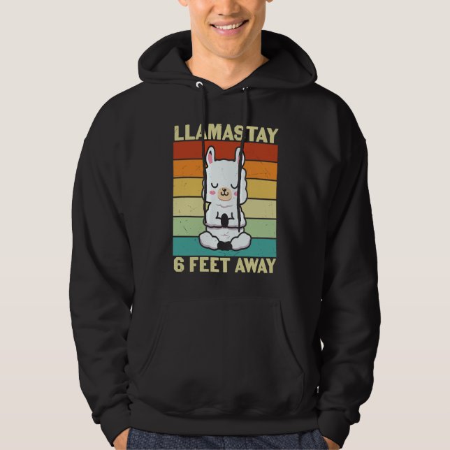 Llama   Cute Retro Style Alpaca Graphic Plus Size  Hoodie (Vorderseite)