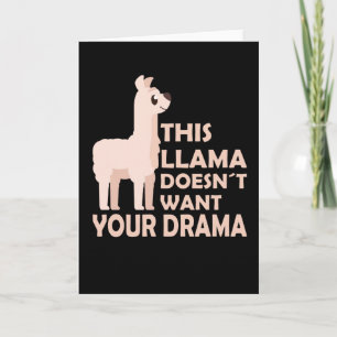 Llama Drama Lustigen Sprüche Niedlicher Tiere Llam Karte