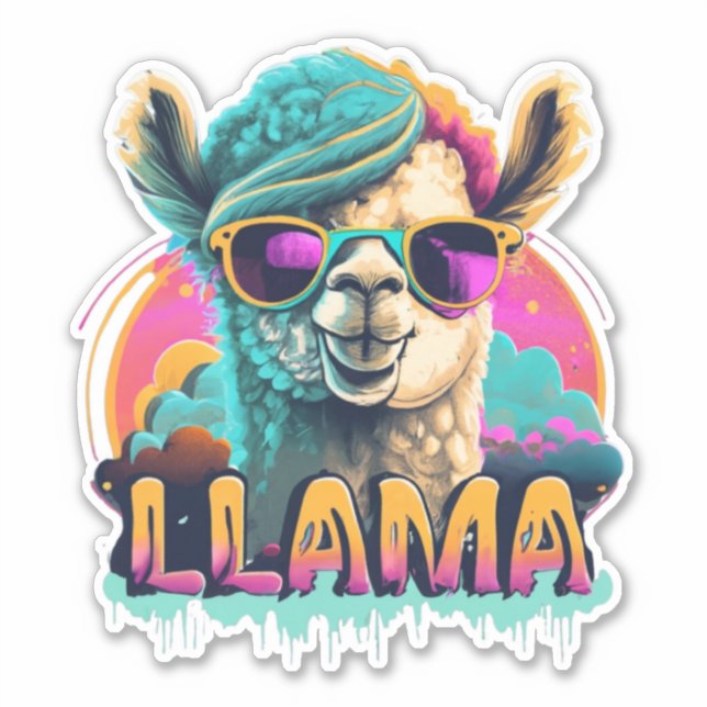 Llama Entdecken Sie unsere lama Sticker Kollektion (Vorderseite)