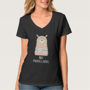 Llama entspannt kalte Frauen und Mädchen kein Prob T-Shirt