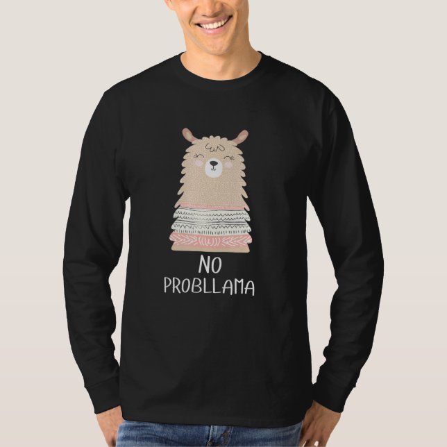 Llama entspannt kalte Frauen und Mädchen kein Prob T-Shirt (Vorderseite)