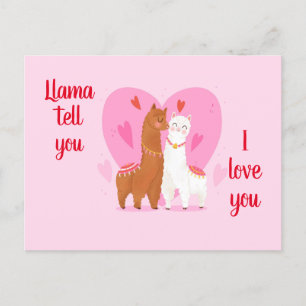 Llama Erzähl dir Postkarte