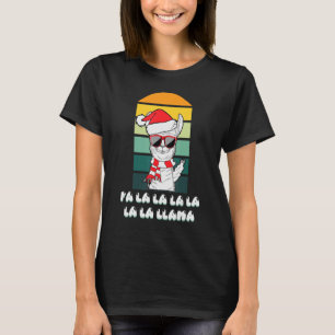 Llama Fa (La)8 Weihnachtsfeier Santa Fa La Math T-Shirt