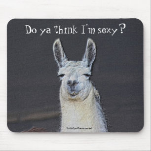 Llama Face Art Humour Mousepad